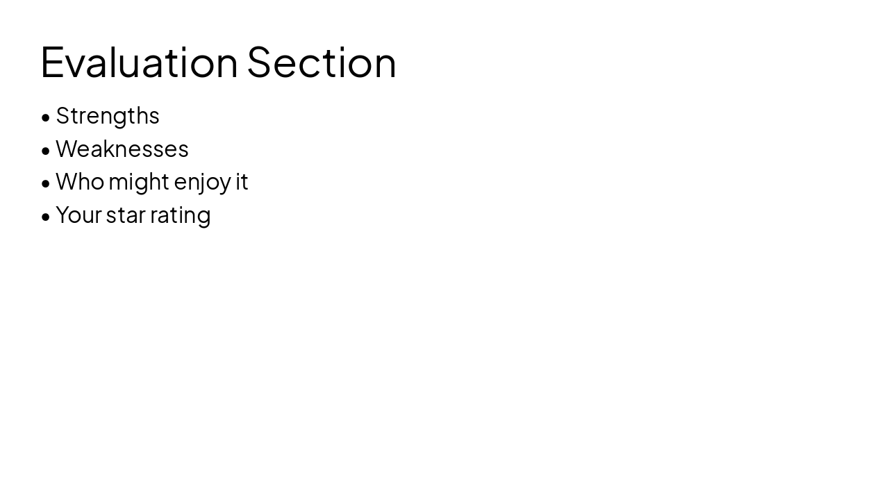 Slide 7 - Evaluation Section