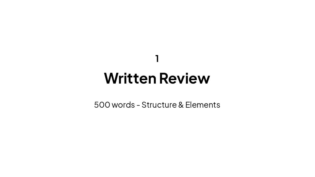 Slide 4 - Part 1: Written Movie Review
