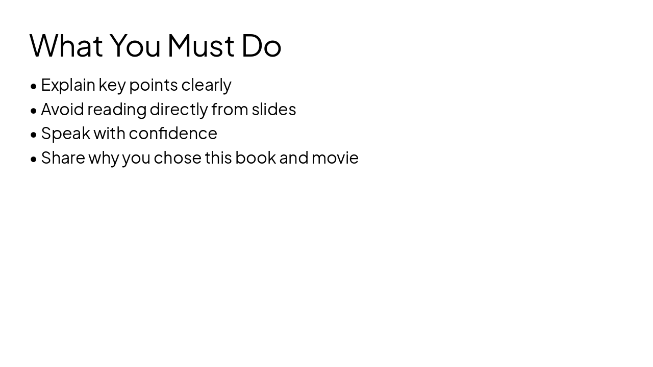 Slide 11 - What You Must Do