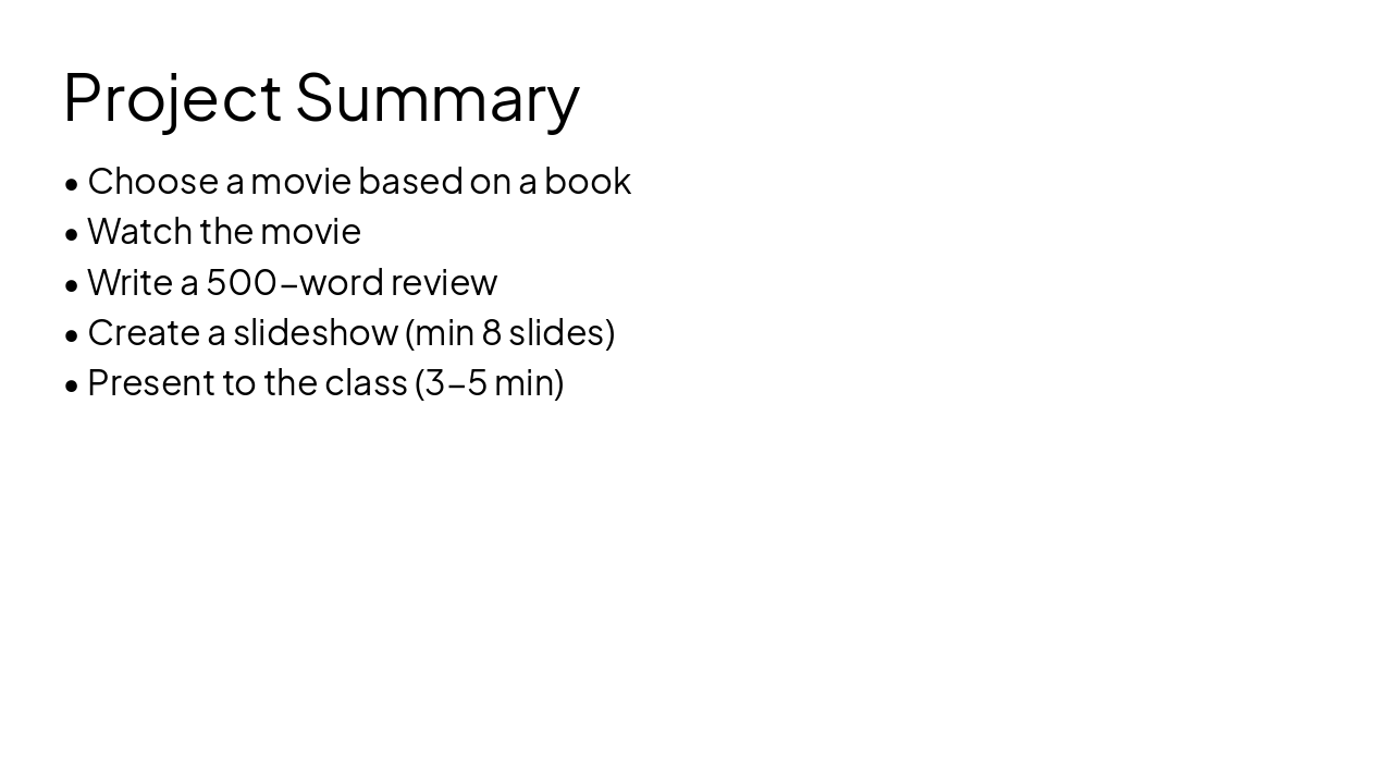 Slide 3 - Project Summary