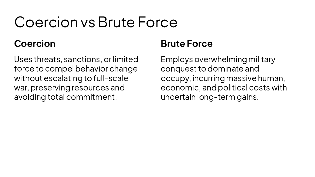 Slide 3 - Coercion vs Brute Force