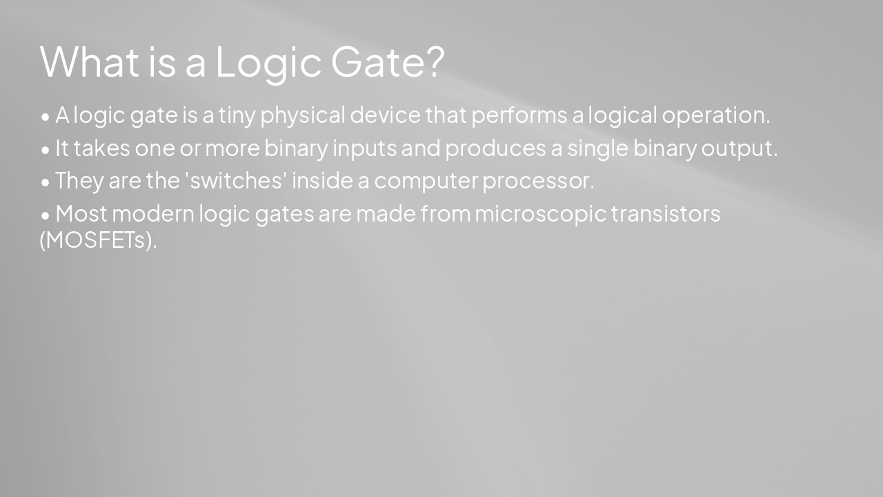 Slide 4 - What is a Logic Gate?