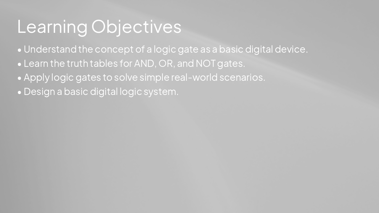 Slide 3 - Learning Objectives