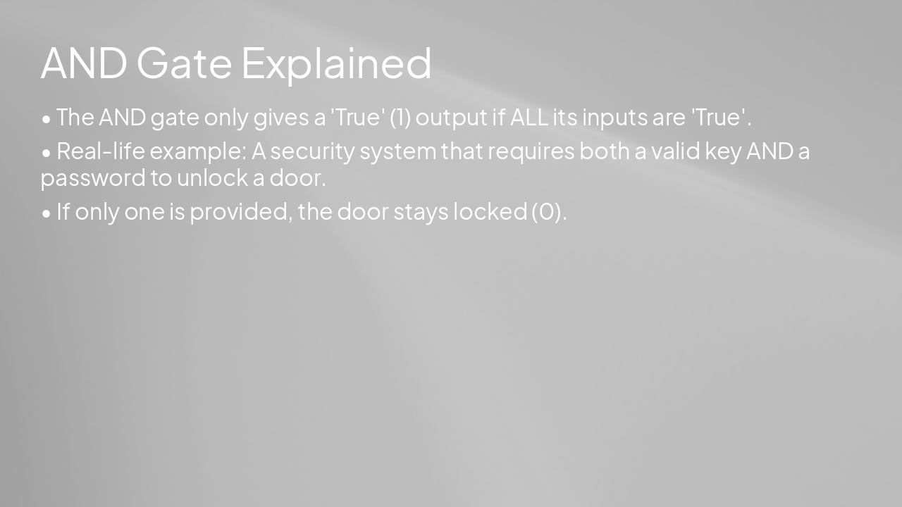 Slide 6 - AND Gate Explained