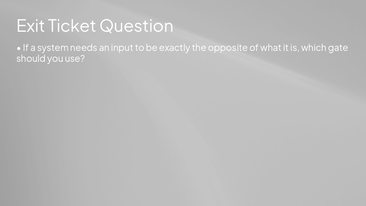 Slide 19 - Exit Ticket Question