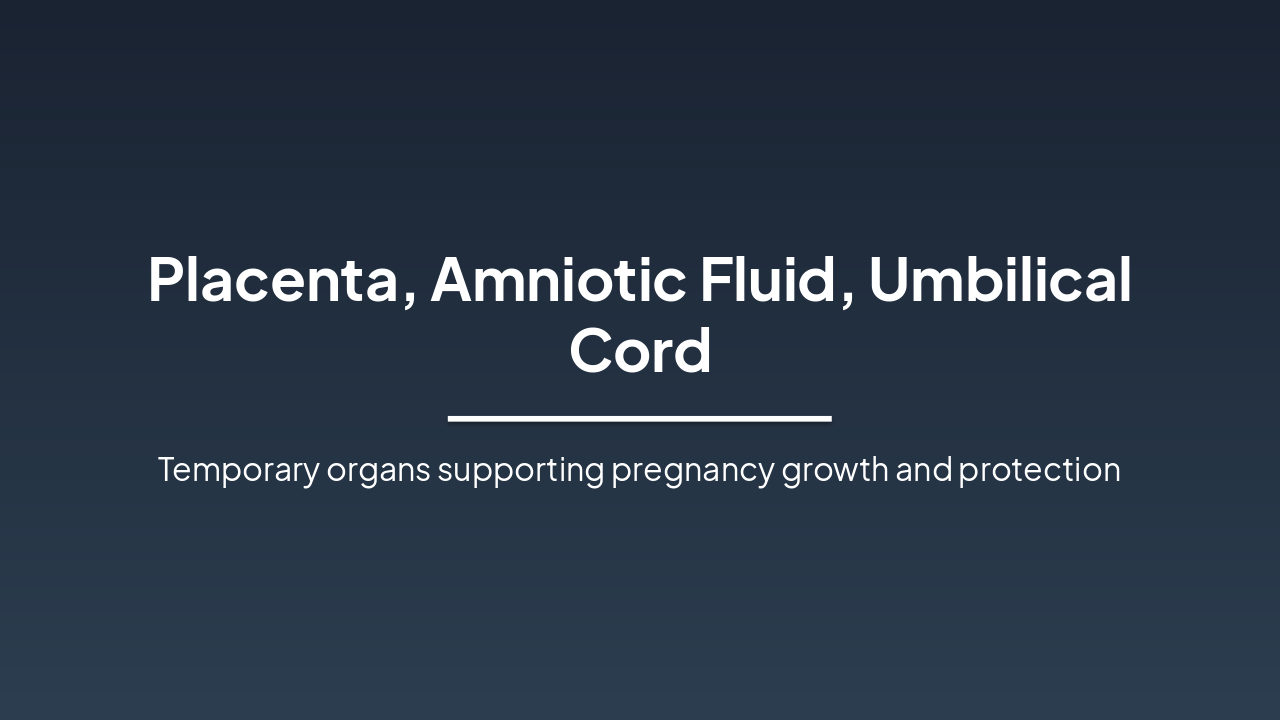 Placenta, Fluid & Cord: Fetal Lifelines