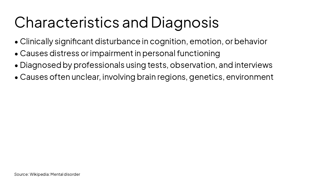 Slide 7 - Characteristics and Diagnosis