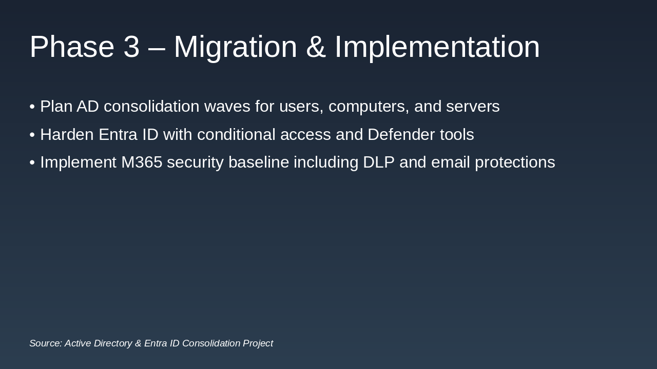 Slide 8 - Phase 3 – Migration & Implementation