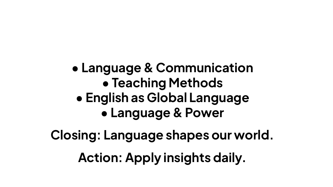 Slide 10 - Applied Aspects of Language