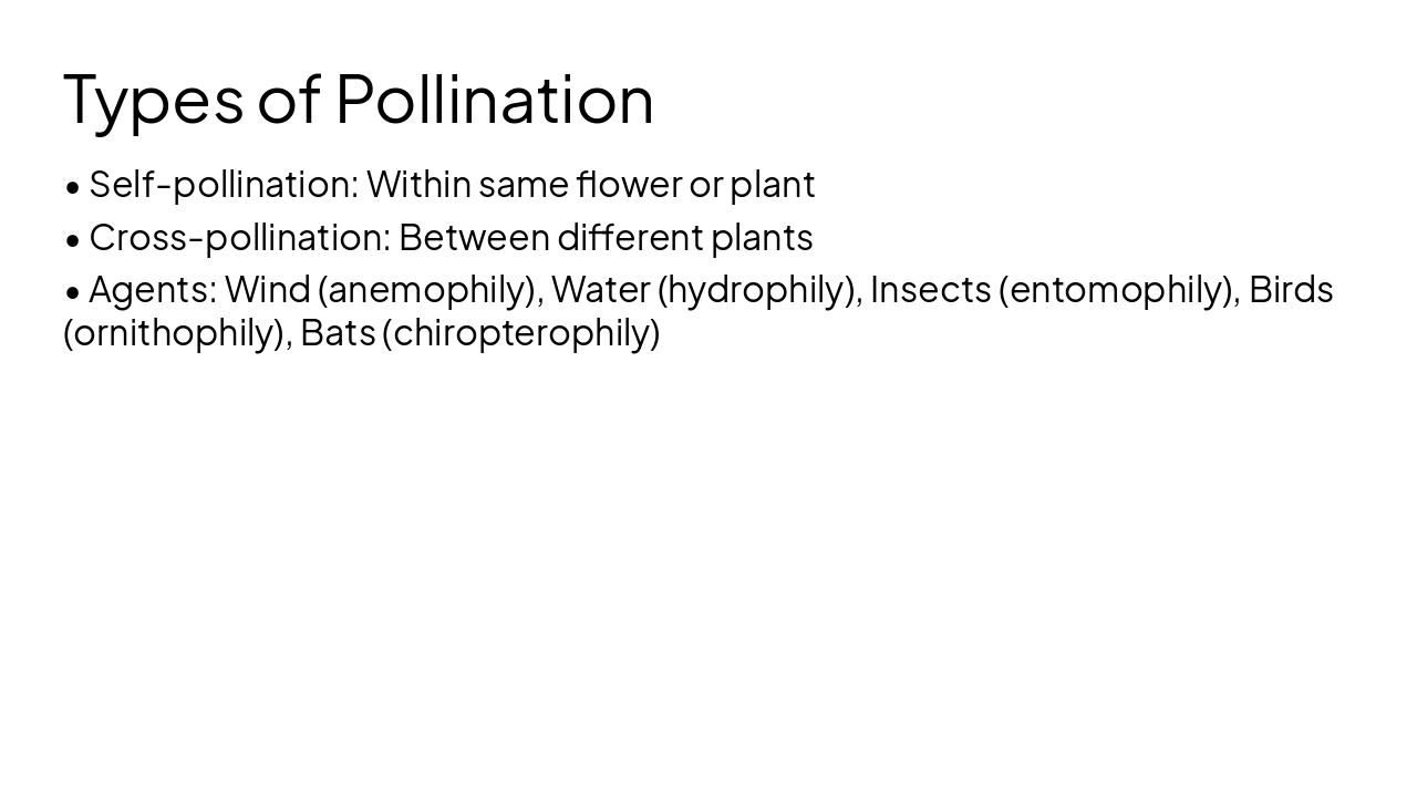 Slide 6 - Types of Pollination