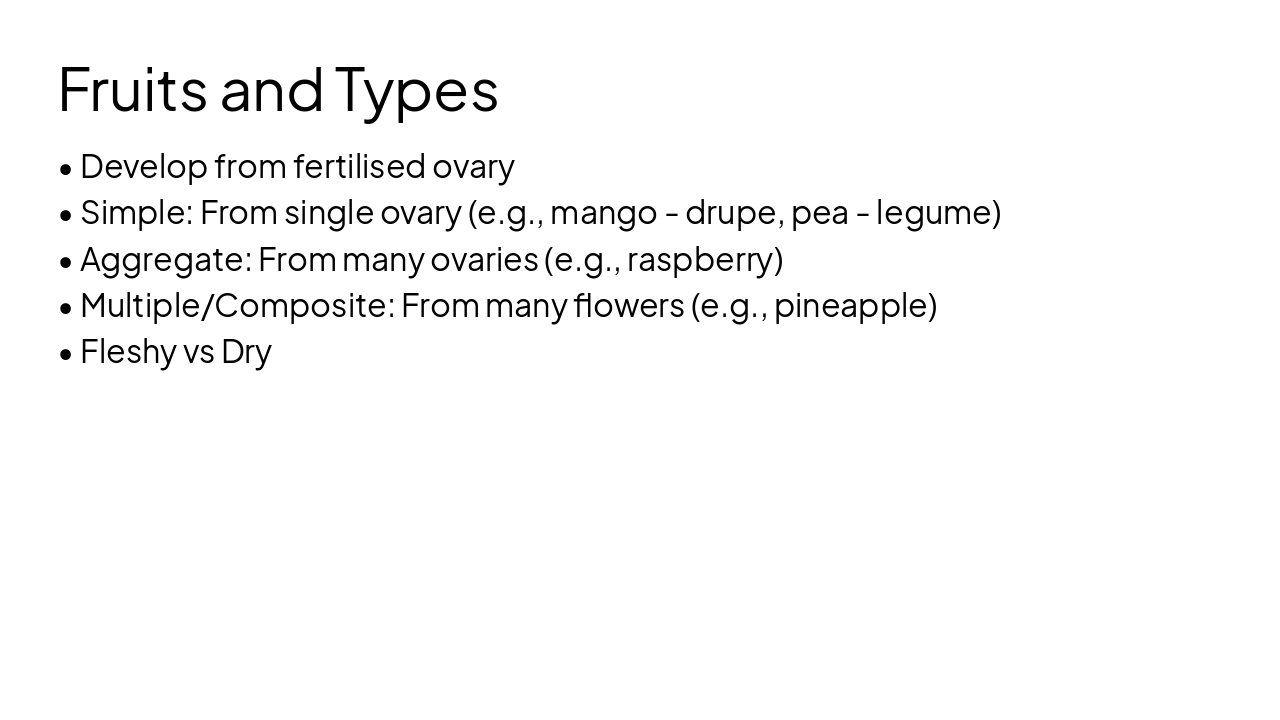 Slide 8 - Fruits and Types