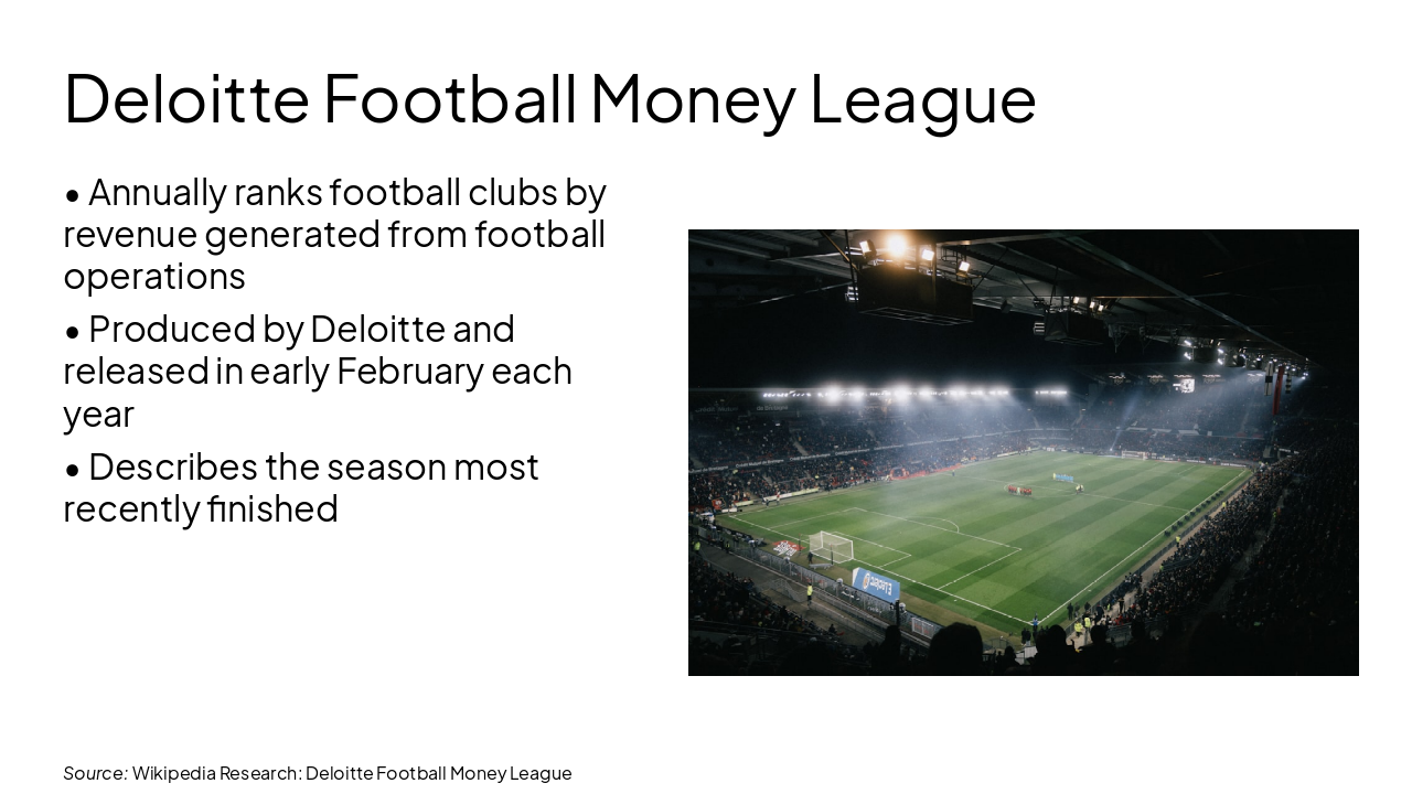 Slide 12 - Deloitte Football Money League