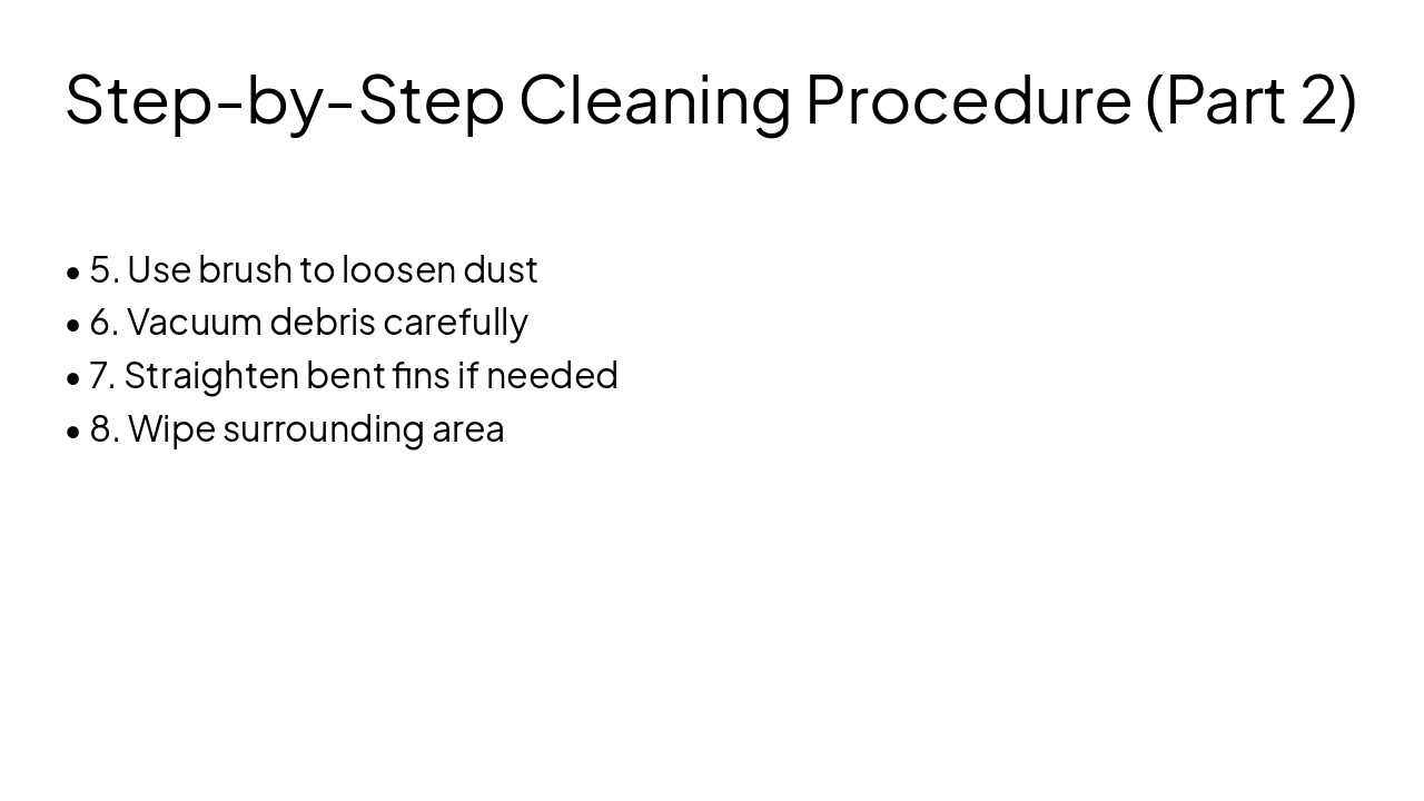 Slide 7 - Step-by-Step Cleaning Procedure (Part 2)
