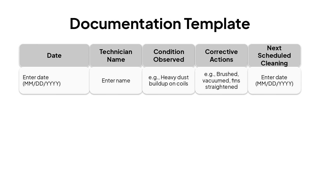 Slide 11 - Documentation Template