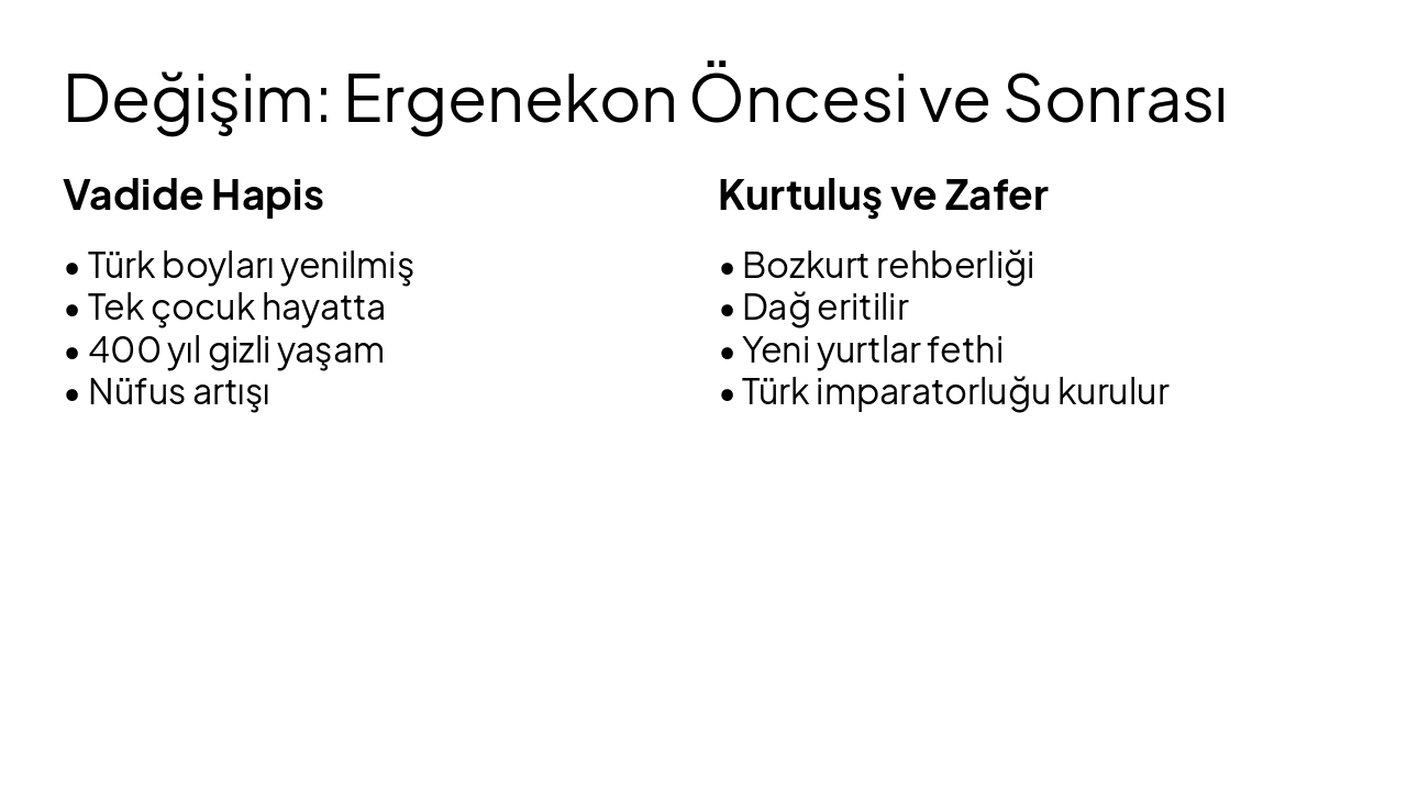 Slide 12 - Değişim: Ergenekon Öncesi ve Sonrası