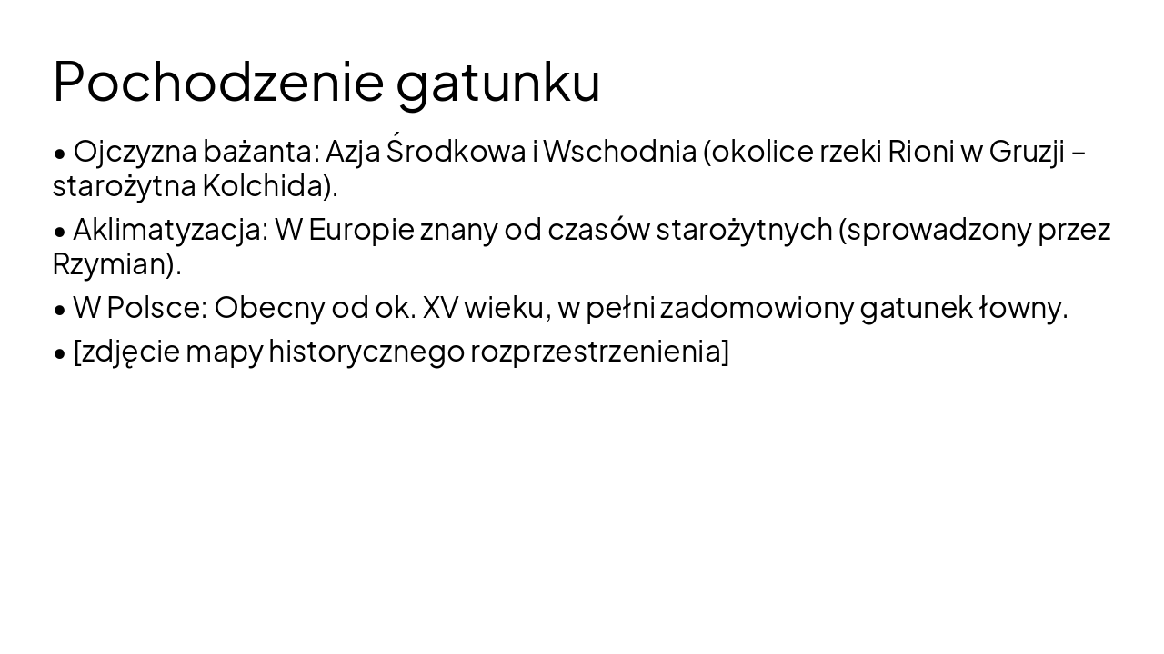 Slide 7 - Pochodzenie gatunku