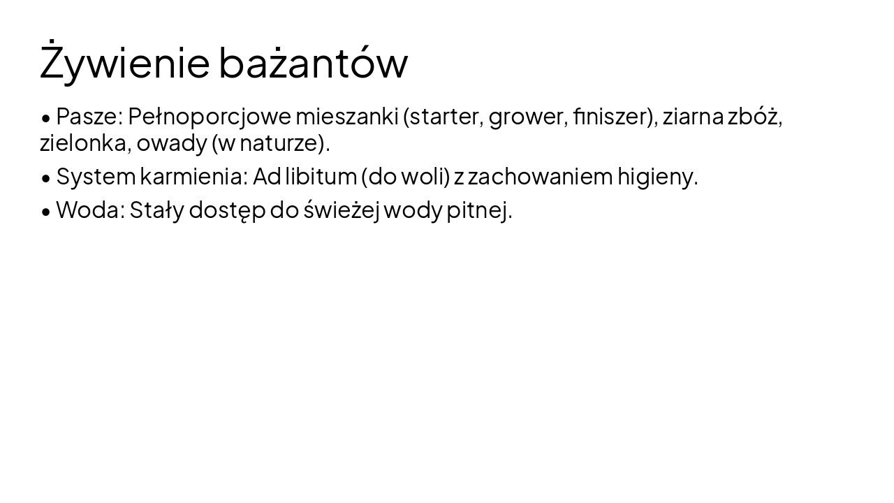 Slide 14 - Żywienie bażantów