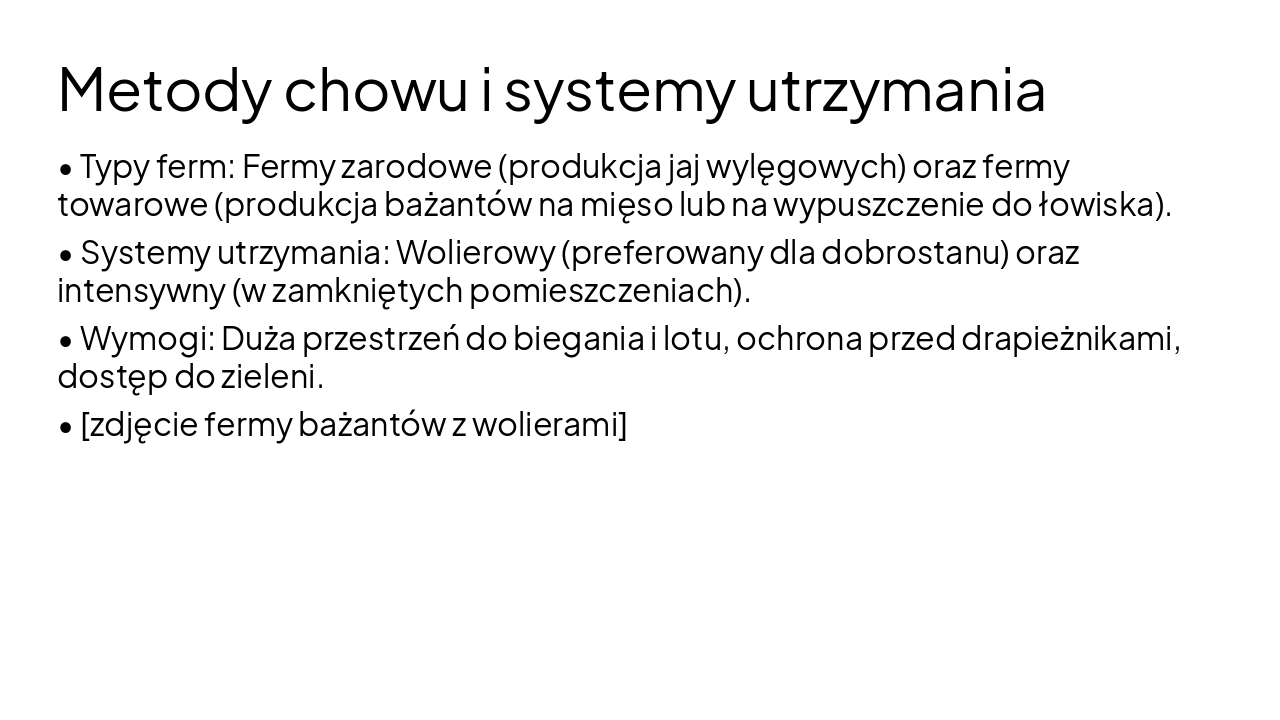 Slide 10 - Metody chowu i systemy utrzymania