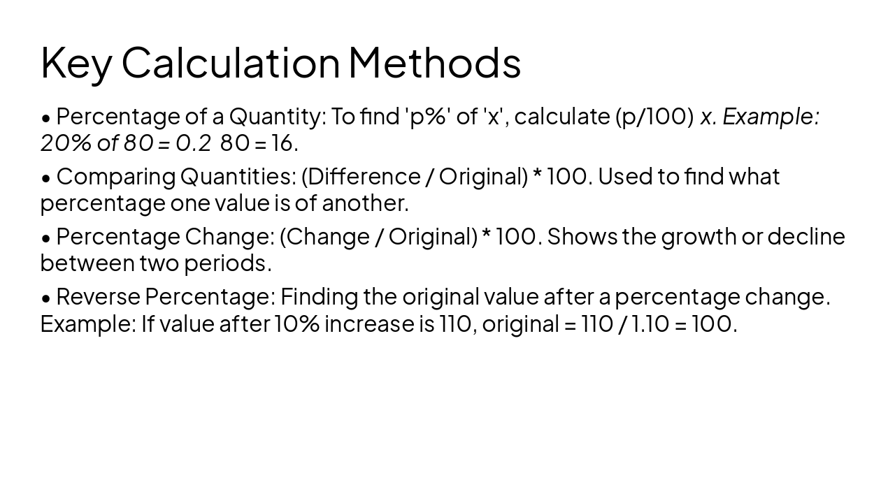 Slide 8 - Key Calculation Methods